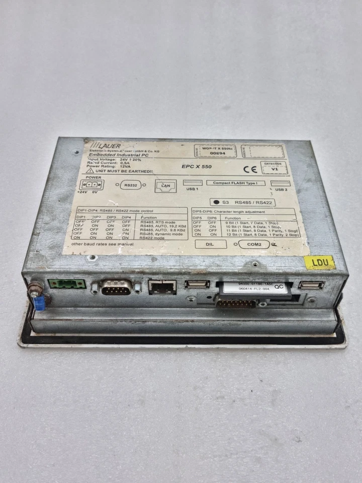 Lauer EPC X 550 Embedded Industrial Pc 24Vdc (Touch Working) For Parts or Repair